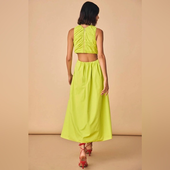 NWT Hunter Bell Kathleen Lime Dress 🍋‍🟩 size 6 - Picture 4 of 6